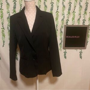 Size 8 Stretch Ann Klein Black Blazer A2